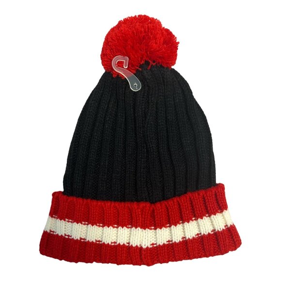 Disney Mickey Mouse Pom Pom Beanie Hat | Black Red White Knit | BoxLunch Exclusi - Picture 2 of 4